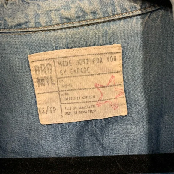 Garage | Light Denim Button Up Long Sleeve - Picture 6 of 7